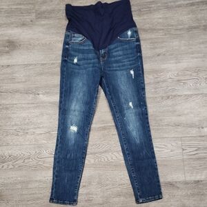 Maternity Skinny Jeans Distressed PINKBLUSH